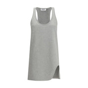 Gray Cotton Casual Dress