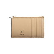 Beige Leather Women Wallet