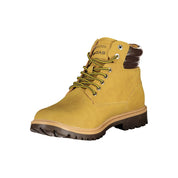 Beige Polyurethane Men Ankle Boot