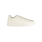 White Polyurethane Men Sneaker