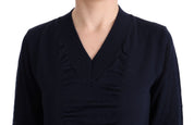 Blue V-Neck Lightweight Jumper Sweater