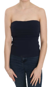 Strapless Zipper Back Tube Top Blouse