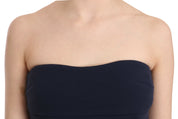 Strapless Zipper Back Tube Top Blouse