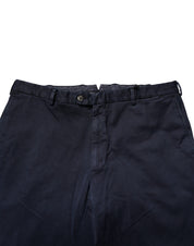 Dark Blue Mid Waist Skinny Chino Trouser Pants