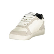 White Polyurethane Women Sneaker