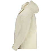 White Polyester Women Parka Jacket