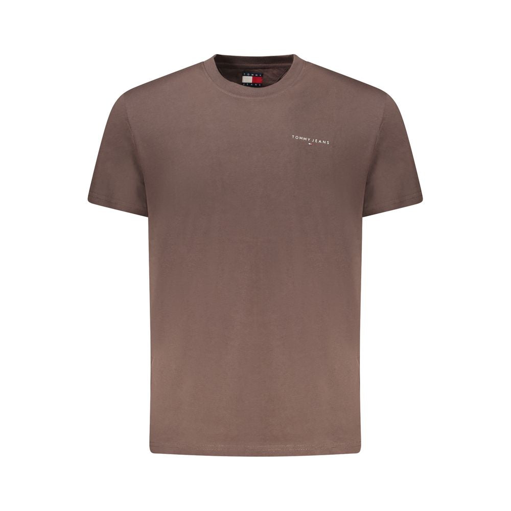Brown Cotton Men's T-Shirt