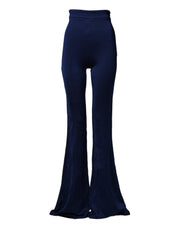 Navy Blue HighWaist Flare Leg Trouser Pants