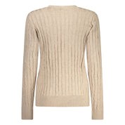 Beige Viscose Women Sweater