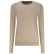 Beige Viscose Women Sweater