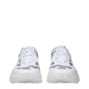 White Fabric Athletic Sneakers