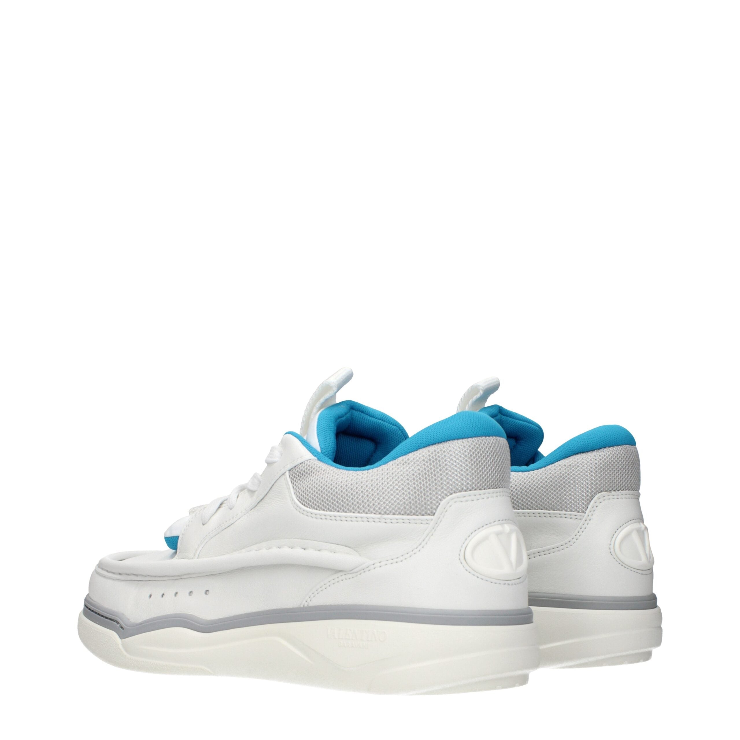 White Leather Low Top Sneakers