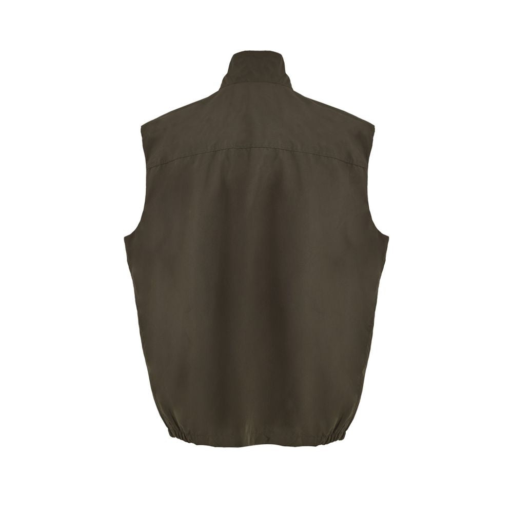 Green Polyester Sleveless Jacket