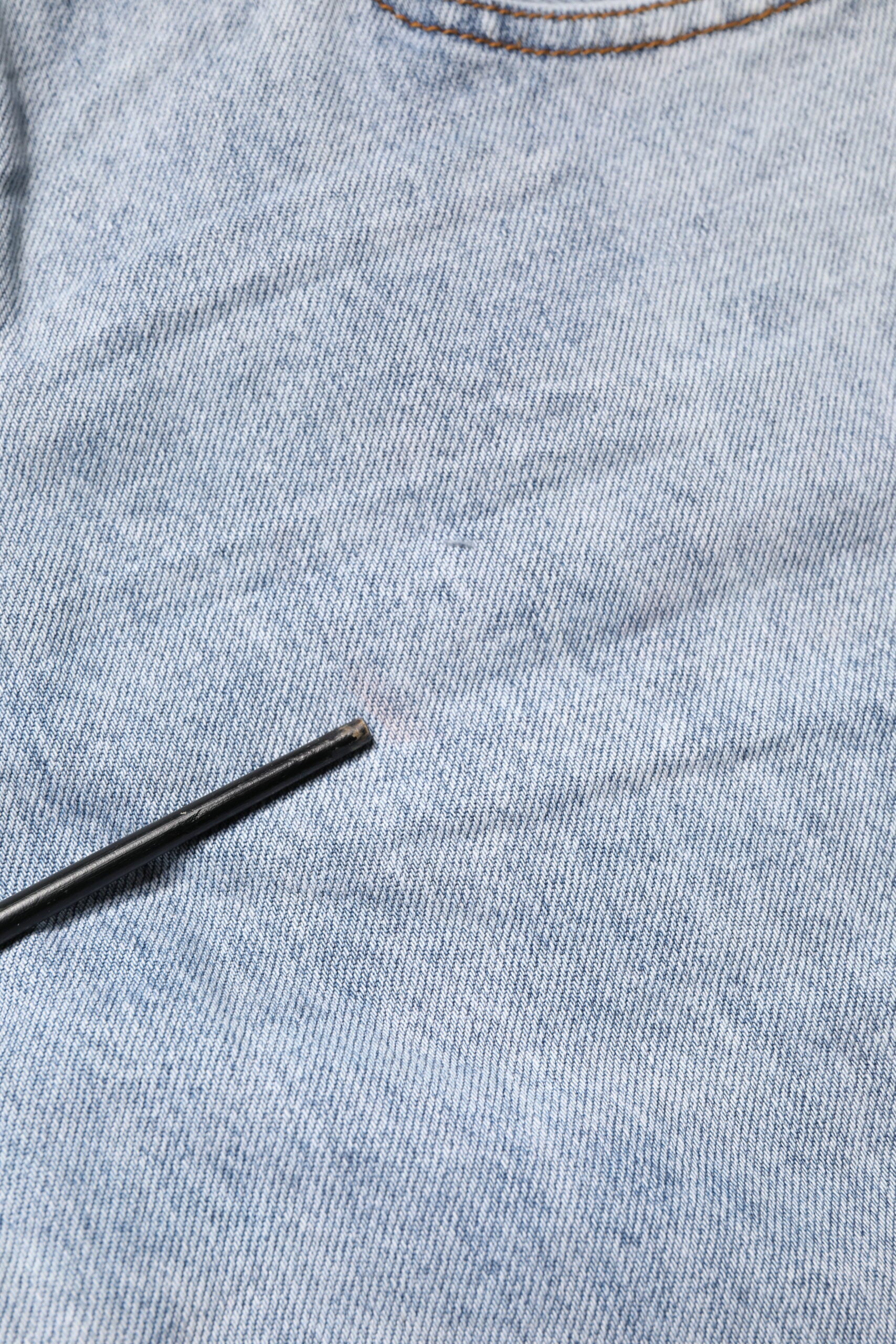 Light Blue Tattered Mid Waist Straight Denim Jeans