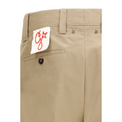 Bicolor Cotton Chino Pants