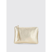 Gold Leather Clutch Bag
