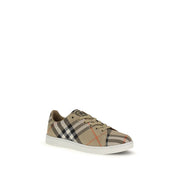 Beige Nylon Low Top Sneakers