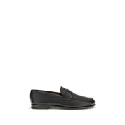 Black Calf Leather Bos Taurus Slip-On Loafers