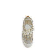 Beige Calf Leather Bos Taurus Low Top Sneakers