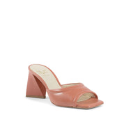 Orange Leather Platform Sandals