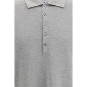 Gray Cotton Polo Shirt