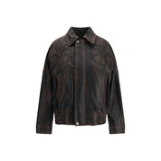 Brown Viscose Bomber