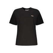 Black Cotton Women T-Shirt