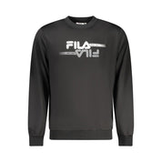 Black Polyester Men Sweatshirt