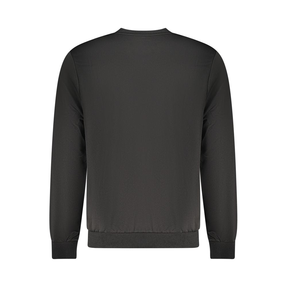 Black Polyester Men Sweatshirt
