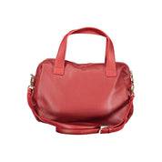 Red Polyurethane Women Handbag