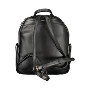 Black Polyurethane Women Backpack