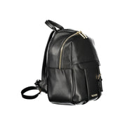 Black Polyurethane Women Backpack