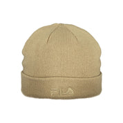 Beige Polyacrylic Men Cap