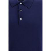 Blue Cotton Polo Shirt
