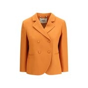 Orange Fleece Wool Blazer