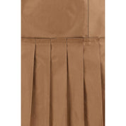 Brown Silk Mini Skirt