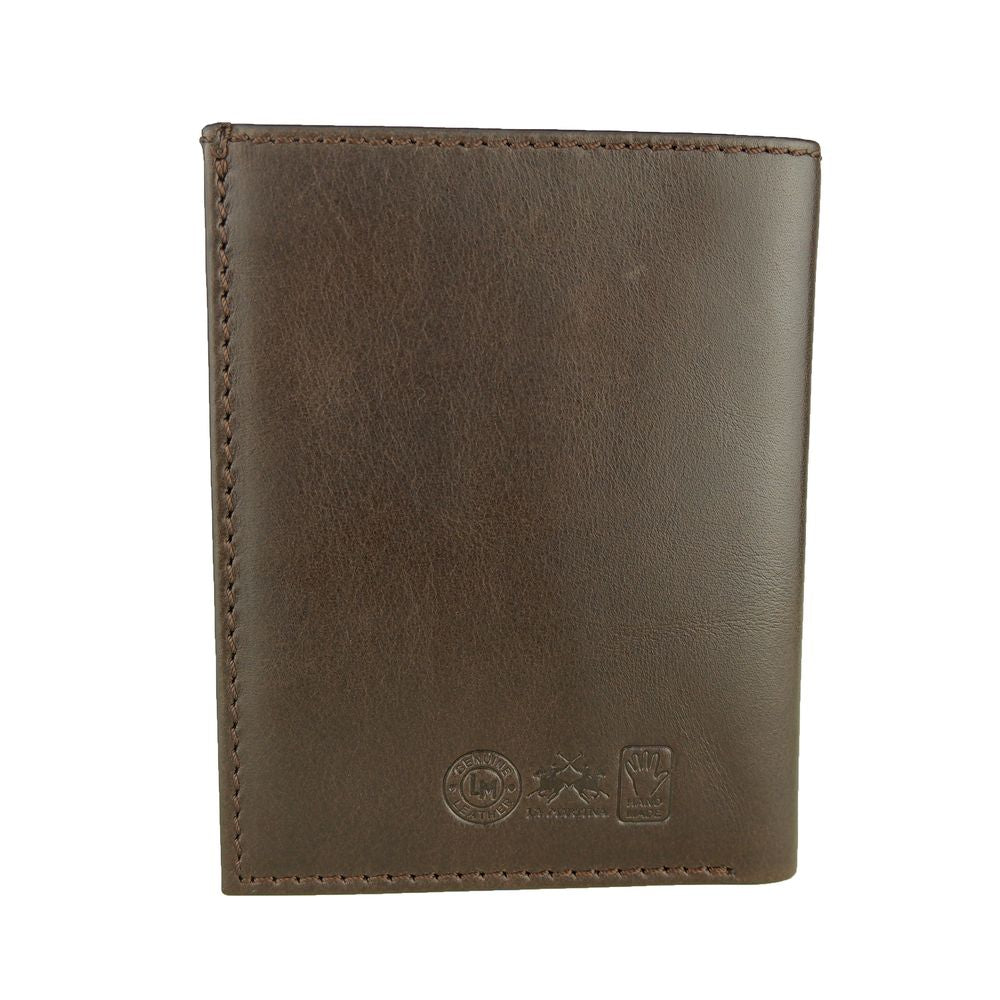 Elegant Dark Brown Leather Passport Holder