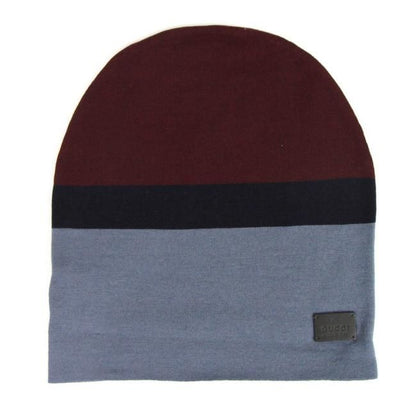 Bonnet unisexe en laine bleu bordeaux, bonnet en tricot moyen