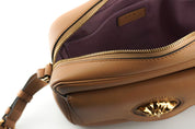Elegant Brown Leather Camera Case Shoulder Bag
