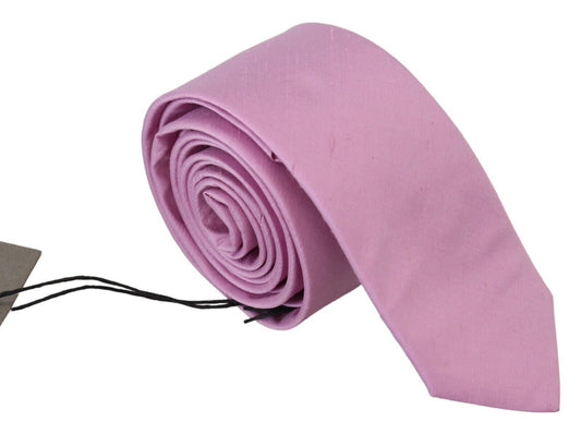 Cravate en soie rose classique pour hommes, accessoire de cravate