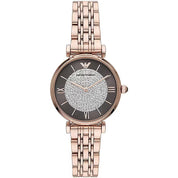 Montre à quartz en acier bronze