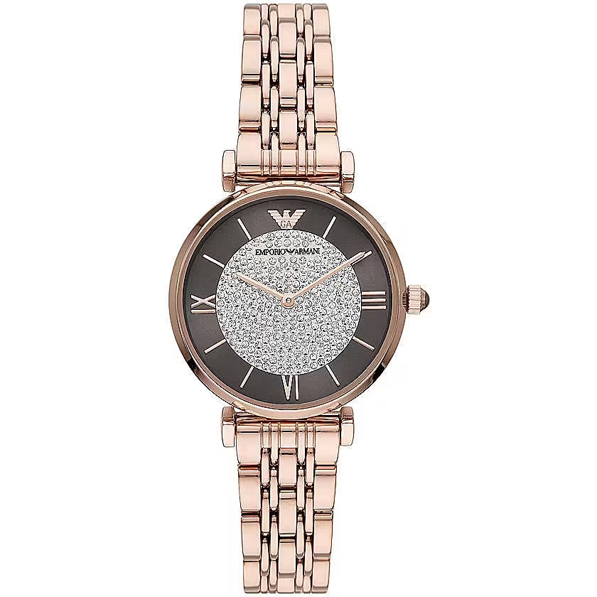 Montre à quartz en acier bronze